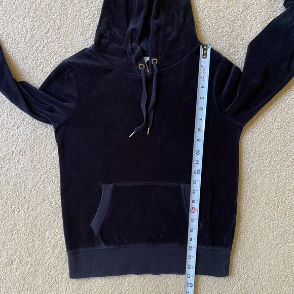 H&M Black Velour Hoodie size Small - Picture 3 of 5